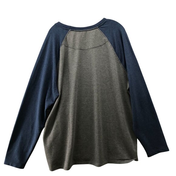 Orvis Raglan Long Sleeve T shirt Mens XXL Gray Blue Crewneck Active Performance - Picture 2 of 10